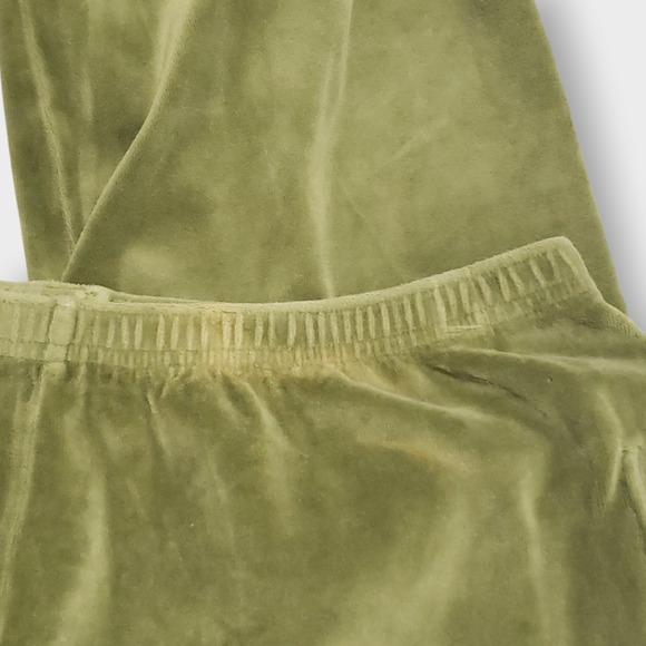 Kule Womens Velour Tracksuit Olive Green Full Zip Jacket and Joggers Set Size M - Picture 16 of 16